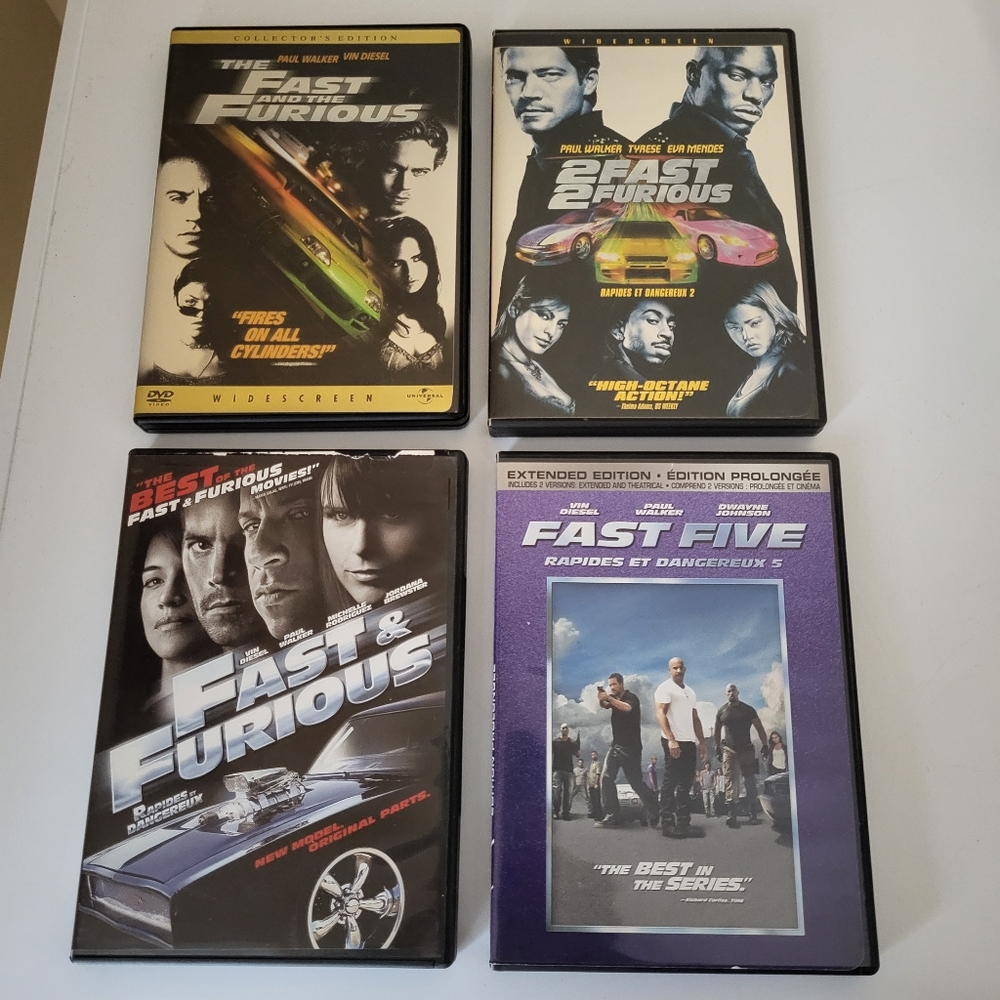 The Fast and The Furious DVD Lot